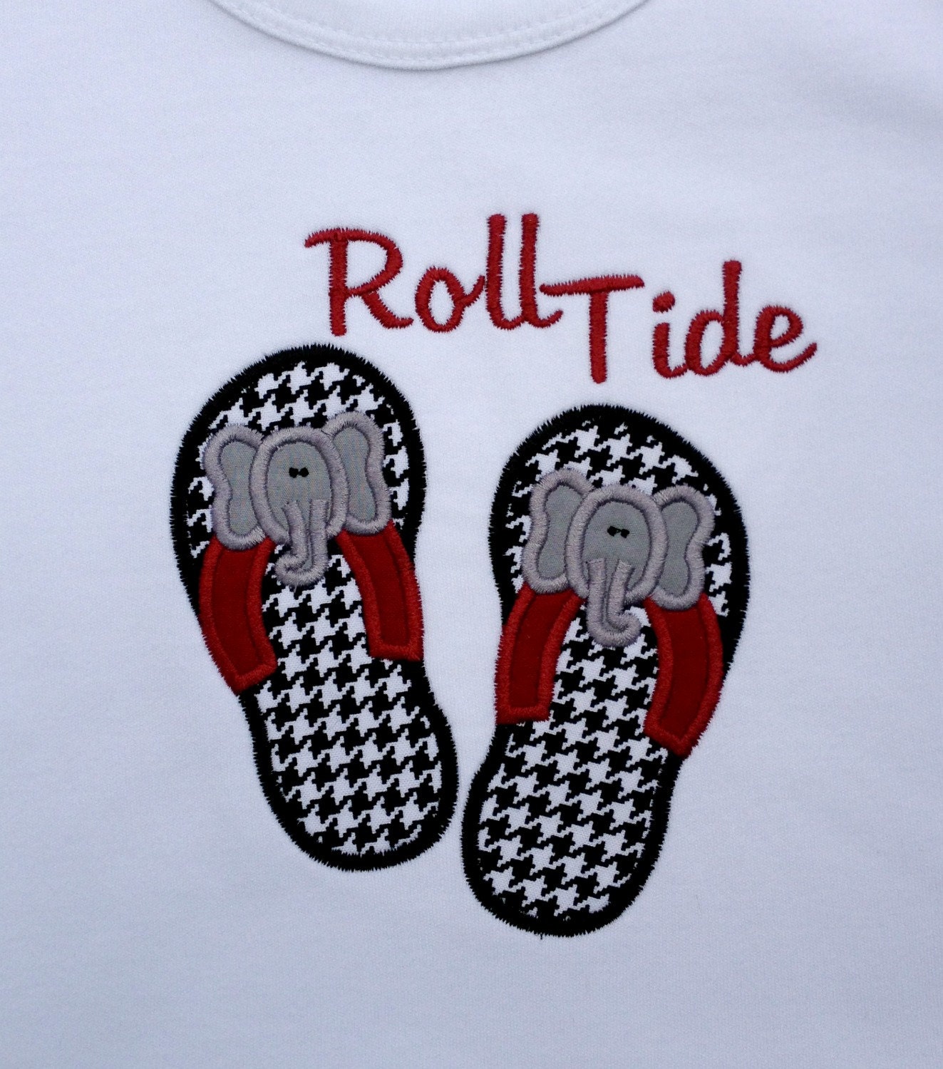 Team Spirit Flip Flops Ruffled Hem Puffy Short Sleeve T-Shirt