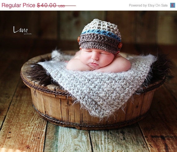 ON SALE Newborn Baby Blanket Photography Prop Soft Angel Hair great photo prop bucket bowl basket tan oatmeal