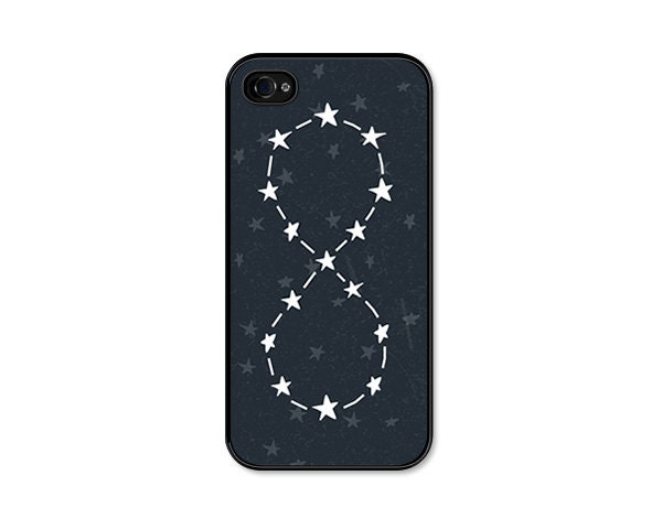 Infinity Sign Constellation iPhone 5 Case - iPhone 5 Skin - Navy Blue White Star Galaxy Valentine - Valentine's Day