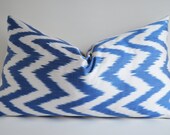 Sukan / Silk ikat Pillow Cover - decorative throw pillows - decorative pillow cover ikat - chevron pillow - lumbar pillow cover