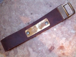 Leather lanyard keychain for metal stampers - includes the end too -  Read about it