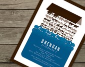 DIGITAL, DIY Noah's Ark Invitation, Modern, for Birthday, Baby Shower, Baptism, Christening