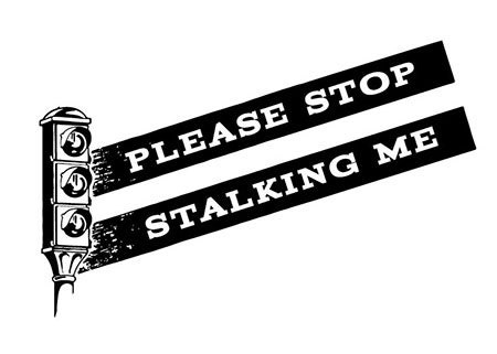 Handmade Designed Greeting Card "Stop Stalking me" Humor Funny Gift Nerd