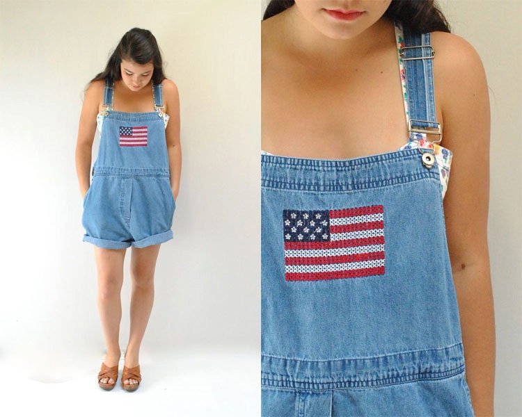 Denim Overalls  //  American Flag Shorts  //  THE ANNAPOLIS