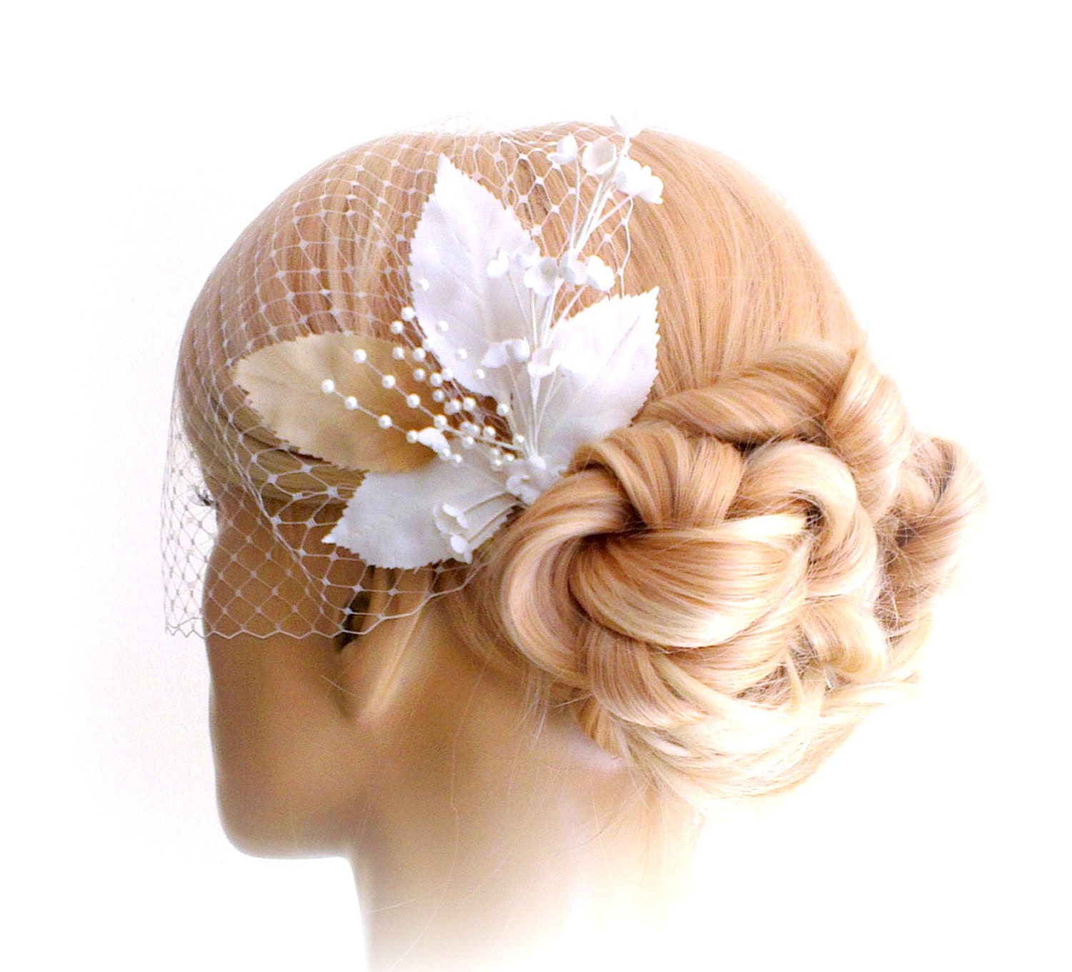 BIRDCAGE VEIL ,bridal comb, (2 items),bridal veil wedding, Bridal Hair comb,,bridal head piece,bridal hair accessories
