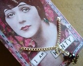 Charming Little Bead Pendant Necklace on Quote Gift Card - Want