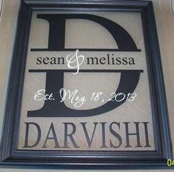 Split Letter Monogram Frame
