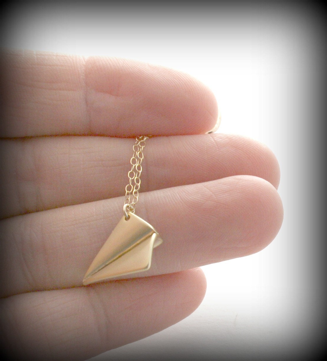 Paper Airplane Necklace, Gift for Her