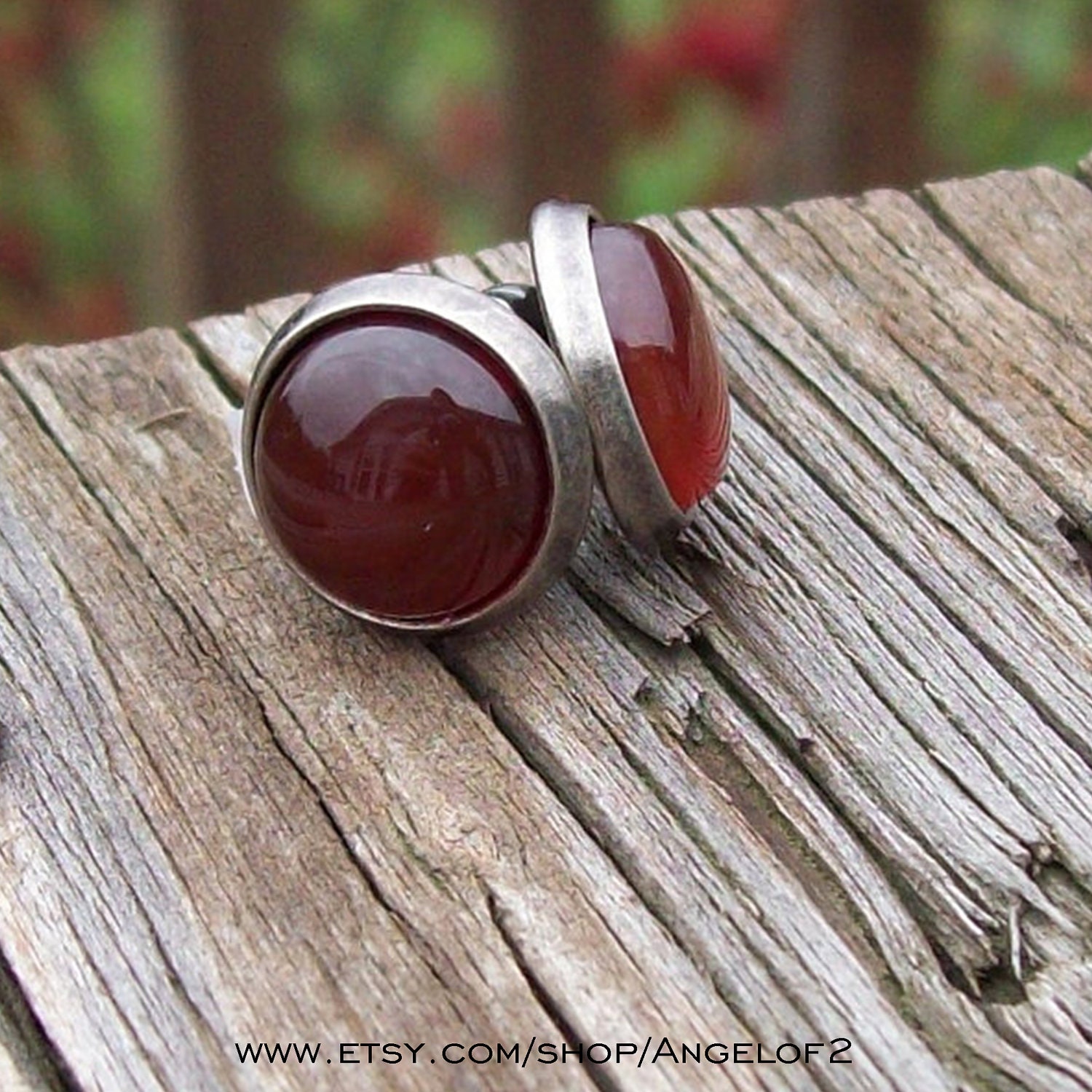 Carnelian Moment Gemstone Post Earrings