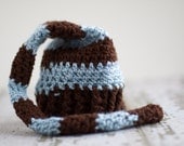 striped stocking newborn hat for photo prop