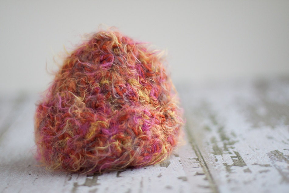 pink multi newborn hat for photo prop