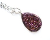 Purple Titanium Druzy Necklace