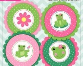 Spring Frogs Theme - Printable Party Tags - Cupake Toppers - Printable Party Favors - Frog Party Printables Il_170x135