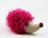 Hand Crochet Sparkly Pink Hedgehog Plush Toy
