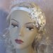 Bridal Headband, Headpiece, Wedding Head Piece, Flowers, Rhinestones, Lace and Pearls, Bridal Cap, Juliet Cap - SOPHIA