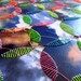 Overlapping Skies - Original Sky/Cloud Photographic Collage Hand-Sewn with Neon Threads FRAMED