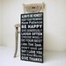 Family Rules Wall Art Wood Sign - Say I Love You, Be Happy, Give Thanks.