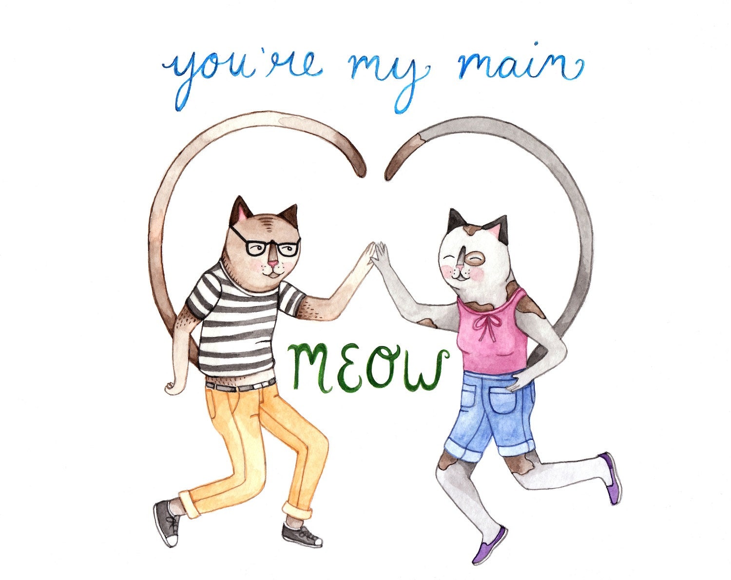 You're My Main Meow Greeting Card