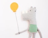 Plush Rhino Friend- Finkelstein's Center Handmade Creature