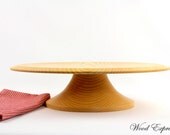 Wedding Cake Plate 14 1/2 inch / Pedestal Cake Stand/ Pizza Plate
