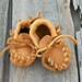 Newborn baby moccasins    Newborn booties    soft sole baby shoes