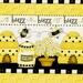 Bee Happy Stripe - Henry Glass Fabric - Fat Quarter