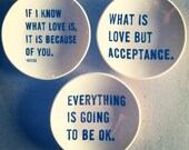 5" dish screenprinted text.  MADE TO ORDER