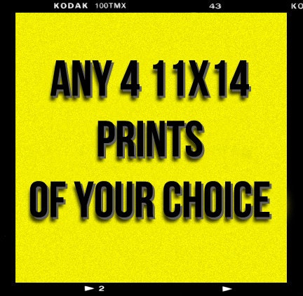YOUR CHOICE: Any 4- 11X14 Prints