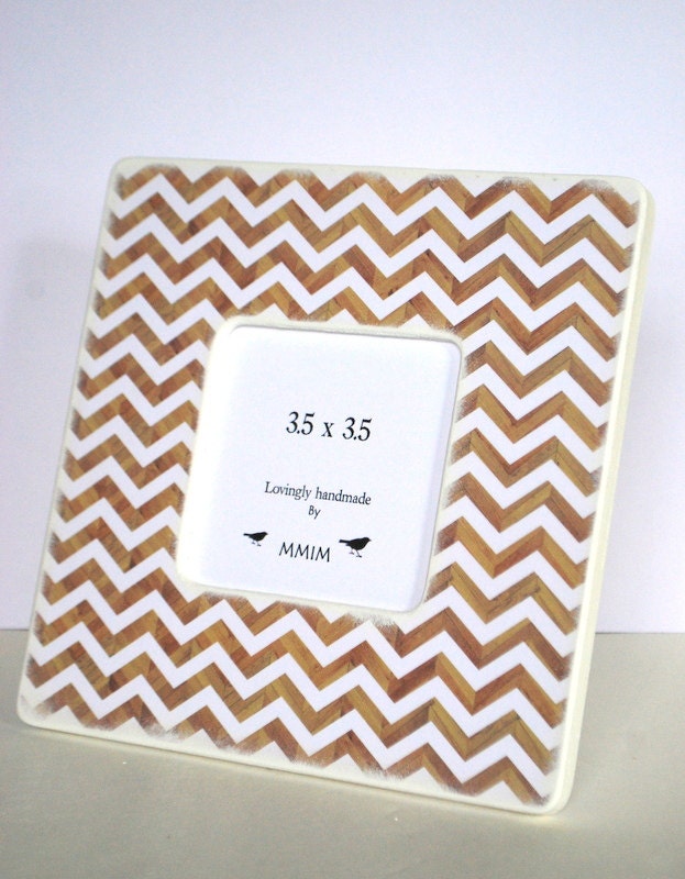 Faux Wood Chevron Frame