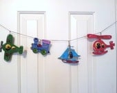 Banner / BOY BANNER / Garland / Handpainted Wooden Ornaments / Children / Nursery Decoration / Wall Decoration