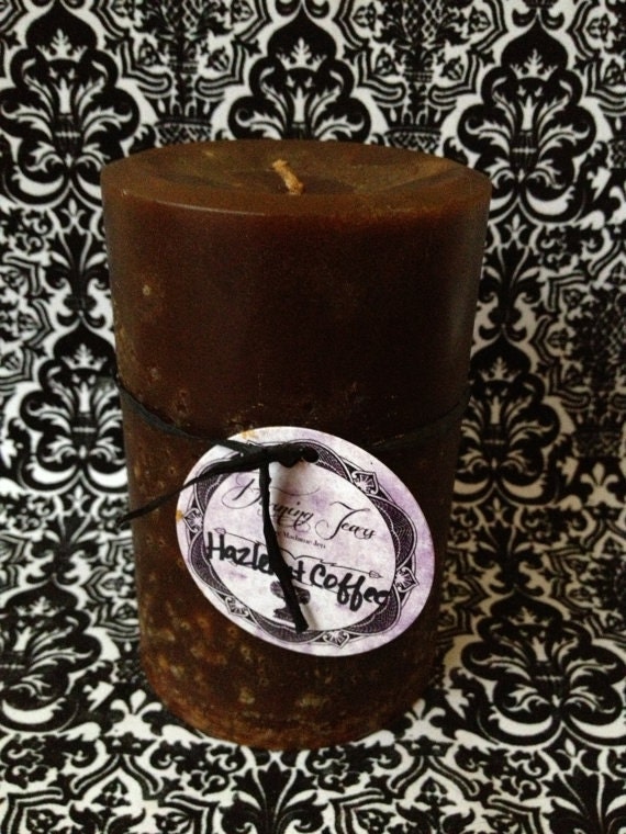 SALE - Hazelnut Coffee - 3x4 Pillar Candle