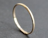 14K Solid Gold Ring - Simple Band - Classic Wedding Band (Size 2 - 10)