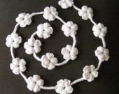 Blossoming Flowers Scarflette, Necklace, Belt, Garland to Crochet-PATTERN ONLY