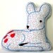Embroidered Baby Deer Nursery Pillow