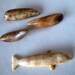 Vintage Alaskan Walrus Ivory Carved Beluga Whale and 3 Teeth For Repurpose
