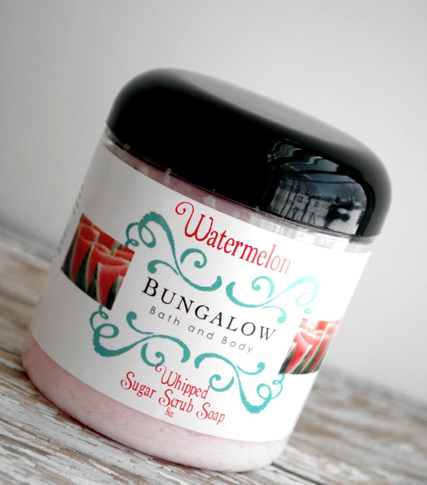 Watermelon Whipped Sugar Scrub Soap Paraben & SLS Free - 8oz