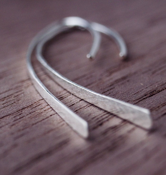Stick Earrings in Sterling Silver