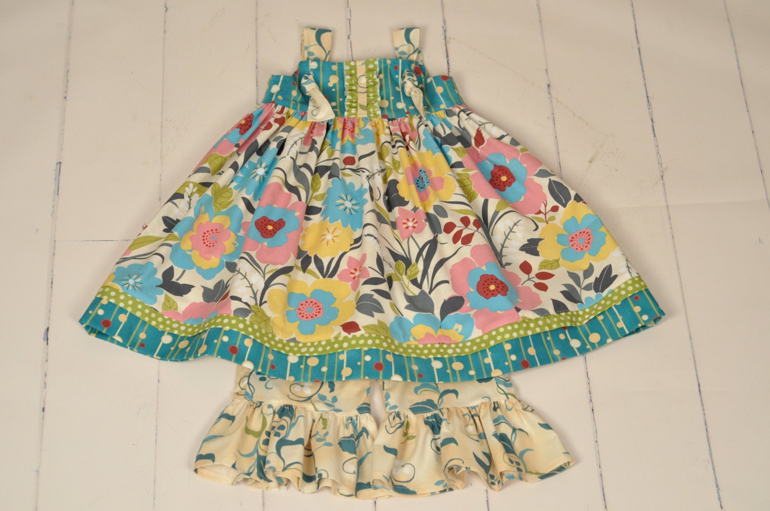 OOAK Ceila knot dress and capri set size 5