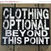 Mad-4-Grads Super Sale Clothing Optional Beyond This Point-Unique Canvas Art, wall decor, wall art, bedroom, kitchen, entrance, office or a