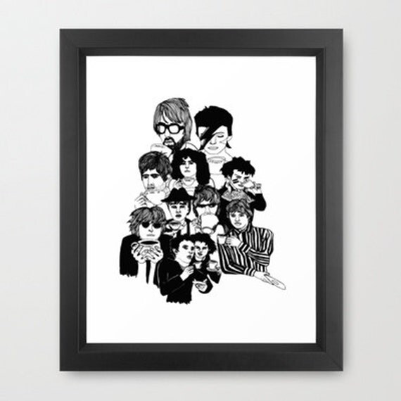 Illustrated Under the Influence Digital print, wall art A4 210mm x 297mm
