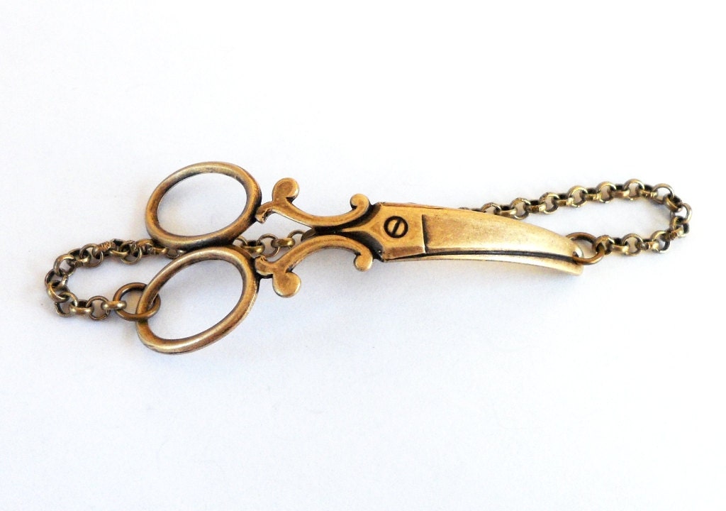 Steampunk Scissor Bracelet- Antique Brass Finish