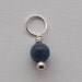 Sodalite 4mm Sterling Silver Dangle Charm