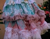 skirt, bustle skirt, steampunk, marie antoinette, layers and frills, ruffles,pastel,capelet,women fashion, dance, gypsy,performance,fusion