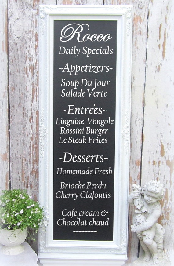 LONG NARROW CHALKBOARD For Sale 53x27 Furniture by RevivedVintage