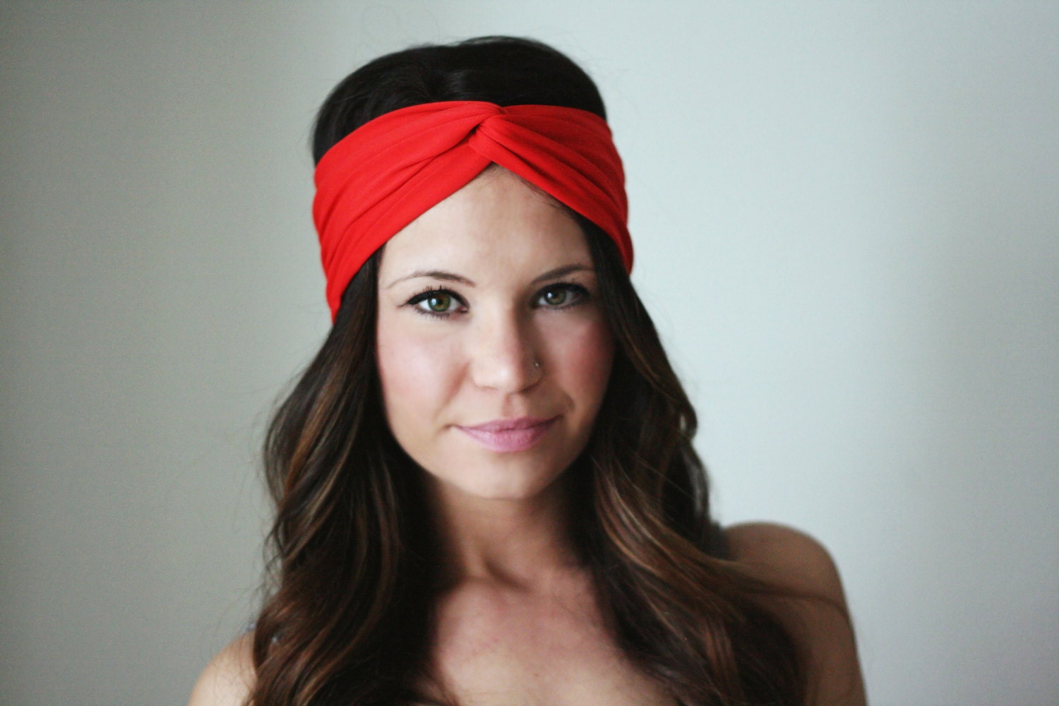 Cheerful in Cherry - Red Twisted Turban Style Headband