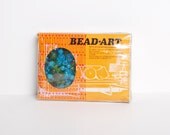 Vintage 60s 70s Bead Curtain Room Divider Blue & Green in Box