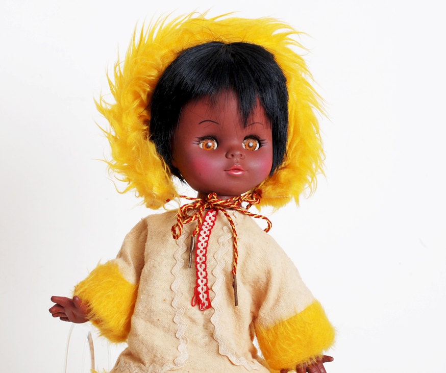 Vintage 60s 70s MOD Eskimo Doll by Regal Toy
