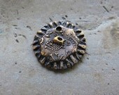Calico Bird Charm - Bronze Coin Charm