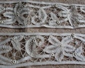 Antique lace Tape Gros Point de Venice style Rare and unused Wedding Collector Museum piece