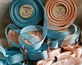 Old French Taffeta yardage beautiful Blue or Pink 5 yards long Millinery Ballet Dolls and Pretty dresses supply
